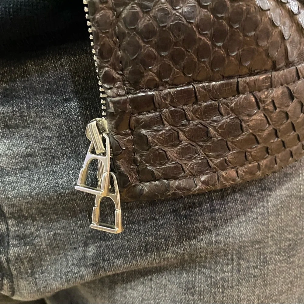 Python leather jacket - Picture 6 of 10